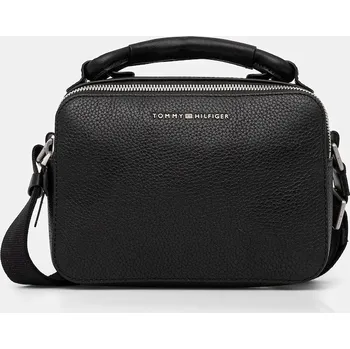 Kabelka Kožená taštička Tommy Hilfiger AM0AM13653 černá 99X, vel. ONE SIZE