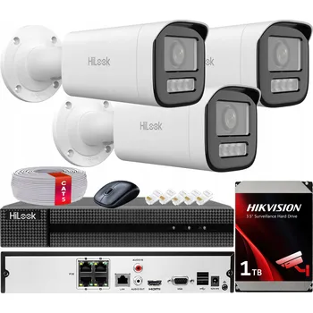 Bezpečnostní kamera SADA KAMER PRO MONITORING 6MPx, 3x KAMERA HILOOK BY HIKVISION PoE MotoZoom