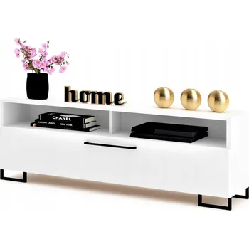 Komoda TV stolek / Komoda Play OPEN Bílý Matný, nožičky