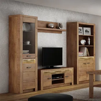 Obývací stěna Obývací stěna INDIANAPOLIS | sestava H | jasan světlý