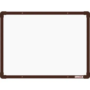 Kancelářský nábytek Keramická tabule na fixy s hnědým rámem 060 x 045 cm
