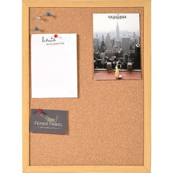 Obraz KORKOVÁ NÁSTĚNKA NA VZKAZY OBDÉLNÍKOVÁ HNĚDÁ + ŠPENDLÍKY 30x40 cm