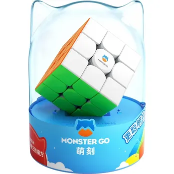 Hlavolam KOSTKA MONSTER GO 3x3x3 MAGNETICKÁ RYCHLOSTNÍ LOGICKÁ KOSTKA + PODSTAVEC