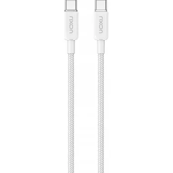 Datový kabel Kabel Rixon USB-C - USB-C 1 m bílý