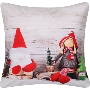 Povlak na dekorativní polštářek Dekorační povlak na polštář 42x42 cm 986 Vánoční skřítci