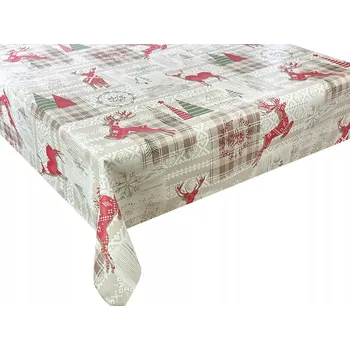 ubrus Cerata na míru Keramický vánoční ubrus Sob Béžová 260 x 140 cm