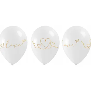 Balónek Balónky klasické Arpex bílé 5 ks