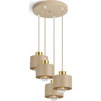 Závěsné stropní svítidlo lustr kašmír ecru béžová 485-EZ4 obývací pokoj jídelní stůl LED