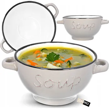 Bulionovka Cadro Miska na polévku 650 ml s držadly 650 ml