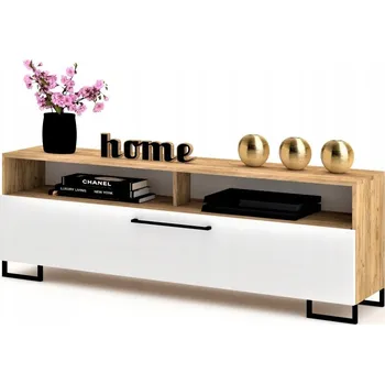 Komoda TV stolek / Komoda Play OPEN CRAFT Bílý Mat, nohy