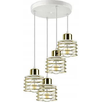 Závěsné svítidlo Lustr GLAMOUR Zlatý Chrom Měď