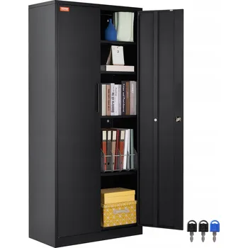 regál Regál Vevor pro domácnost 80 cm x 180 cm x 40 cm černý