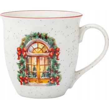 Vánoční dekorace Velký vánoční porcelánový hrnek XXL 630ml Vánoční ozdoby