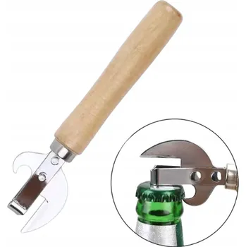 Otvírák Klasický otvírák na konzervy ViO TSG-549 na plechovky a lahve s dřevěnou rukojetí