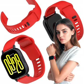 Řemínek na hodinky Řemínek Polax pro Xiaomi 22mm červený