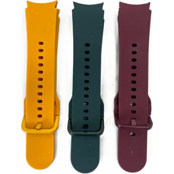 Řemínek na hodinky Silikonový řemínek pro Samsung Galaxy Watch 4 40/42/44/46mm, 20mm 3 kusy