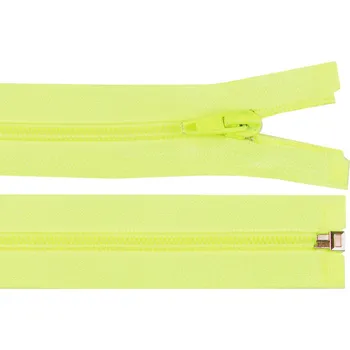 Spirálový zip No 5 délka 80 cm bundový POL, barva 229 žlutá neon