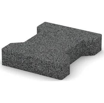 RUBBER Dlažba zámková H-profil - tmavě