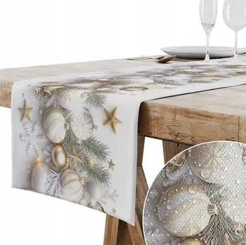 ubrus UBRUS BĚHOUN 40x180 HLADKÝ VÁNOČNÍ SVÁTEČNÍ DEKORATIVNÍ 483
