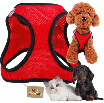 Postroj pro psa Szelki dla małego psa kota LEKKIE ODDYCHAJĄCE síťovaný netlačí L