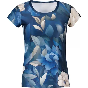 Dámské tričko Dámské volnočasové triko premium ALTISPORT VOJ/ALW097TR06 MODRÉ KVĚTY M
