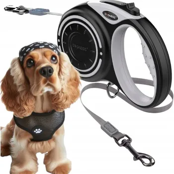 Vodítko pro psa VODÍTKO PRO PSA automatická Svinovací páska blokovací 4 m do 20 kg DOGNESS M