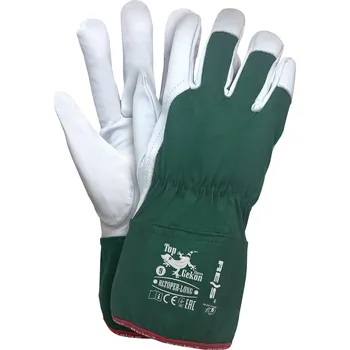 Pracovní rukavice Ochranné rukavice z kozí kůže Reis TOPER-LONG ZW vel. 8 - M