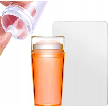 Silikonové razítko pro zdobení nehtů a francouzské manikúry + ochranná zátka