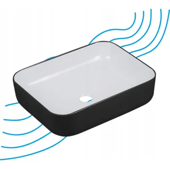 Umyvadlo Umyvadlo na desku obdélníkové Laveo Mogami 50 cm bílé