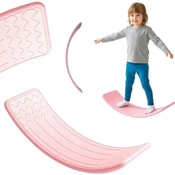 Dřevěná hračka Balanční deska Wobble - růžová