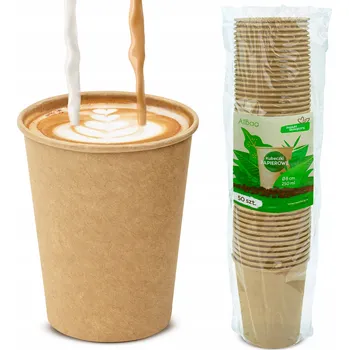 Jednorázové nádobí Papírové kelímky Allbag 50x 250 ml (1250 ks)