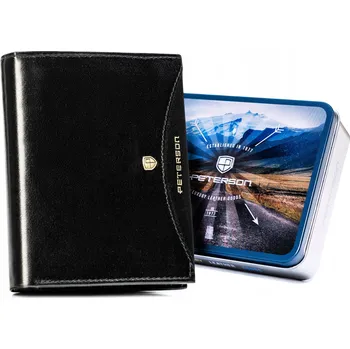 Peněženka Peterson pánská peněženka z pravé kůže černá - muž