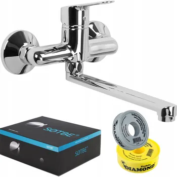 Vodovodní baterie Kuchyňská nástěnná baterie Kohoutek do kuchyně dřezu Otočný Sotbe OTRA