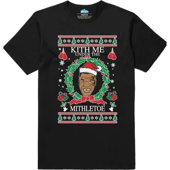 Pánské tričko Pánské tričko Polib mě pod jmelím Mike Tyson (Velikost: XL, Barva: Černá)