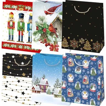 Dárková taška Dárková taška vánoční T4 70, 19x23x10,5cm