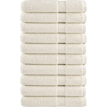 Utěrka Premium ručníky SOLUND 10 ks krémové 80 x 200 cm 600 g/m² Krémová137484