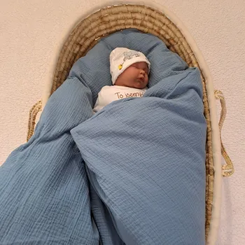 Zavinovačka Pro útulný domov Péřová zavinovačka mušelínová Jeans modrá TYP zavinovačky: KLASIK, ROZMĚR zavinovačky: 70 x 70 cm