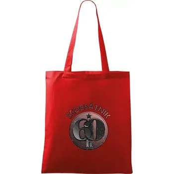 Nákupní taška Šedesátník Československý - Taška bavlněná - 42 x 38 cm ( Červená )