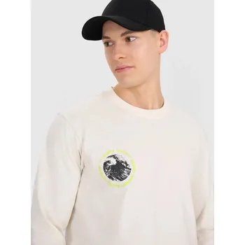 Pánská mikina Pánské tričko s potiskem Regular Longsleeve 4F 4FWSS25TLONM392-11S pánské XL