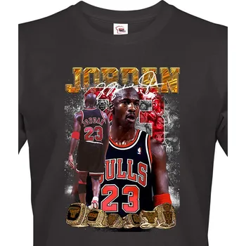 Pánské tričko Pánské tričko Michael Jordan, Barva Černá, Velikost XL, Canvas Pánské tričko s krátkým rukávem Bezvatriko.cz 3016