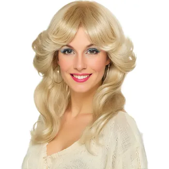 Karnevalová paruka Blond dámská paruka - styl 70. let