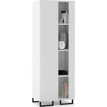 Komoda Vysoká Skříňka Komoda Bílá Matná Černé Nohy