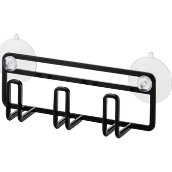 Odkapávač na nádobí Držák houbiček do dřezu Tower 4903, široký, černý YAMAZAKI