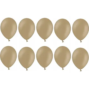 Balónek Id_5308 BALÓNKY HNĚDÉ MANDLOVÉ ALMOND 10 Ks NAROZENINY MANDLOVÁ PASTELOVÁ