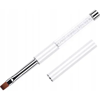 Kosmetický štětec Štětec na gel precizní čtvercový plochý se zirkony