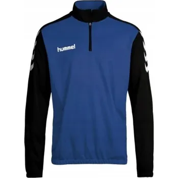 Pánská mikina Sportovní mikina pánská na zip modro-černá Hummel Core 1/2 Zip vel. XL
