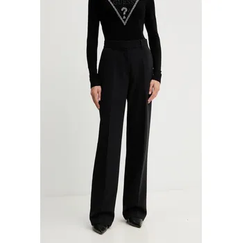 Dámské kalhoty Kalhoty Guess JOANDRA dámské, černá barva, high waist, W5BB08 W2402 W5BB08.W2402 99X, vel. L