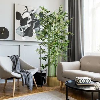 umělá květina HOMCOM Umělá rostlina - bambus 180 cm zelená