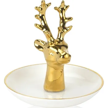 Šperkovnice Stojánek na prstýnky BA69230 Jelen, porcelán, v.11,5cm ANDREA HOUSE