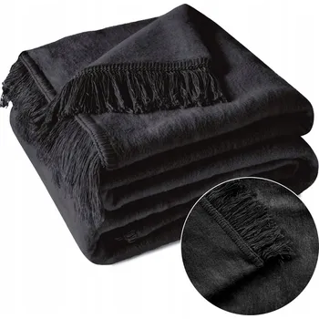 Prostěradlo Deka Unia - Cotton Cloud bavlna 150 cm x 200 cm černá